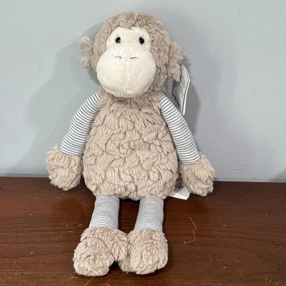 Mary Meyer Putty Pinstripes Monkey Stripped Stripes Lovey Plush Stuffed Animal